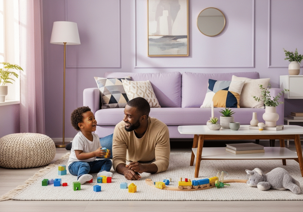 Pai e filho em ação, construindo o futuro com inteligência e diversão.
