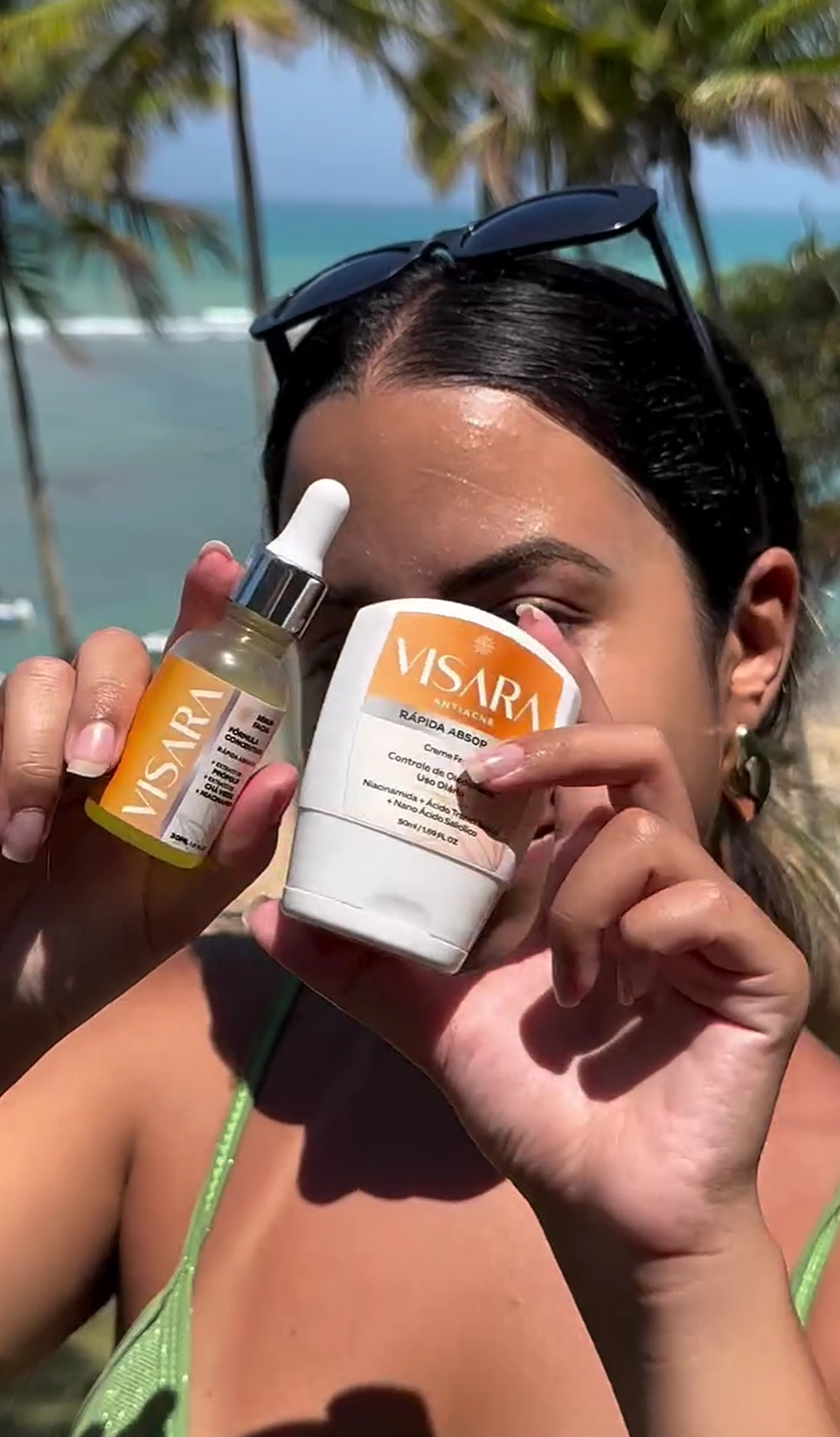 O Sérum Facial Visara é uma combinação estratégica de ativos poderosos: Própolis, Chá Verde e Niacinamida